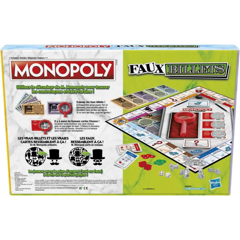 Monopoly faux billets - HASBRO GAMING