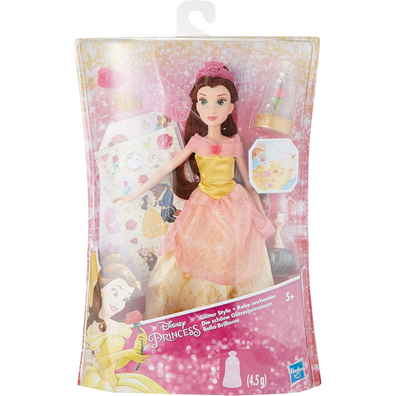 Poupée Princesse La Belle et la Bête robe enchantée et paillettes - HASBRO