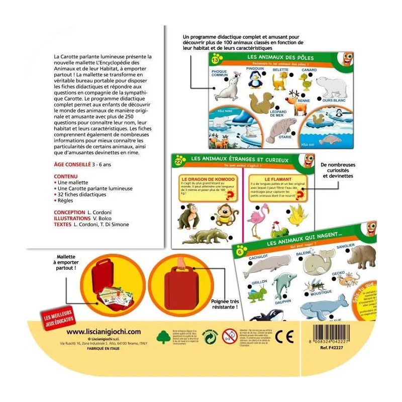 Valisette encyclopédie animaux - LISCIANI