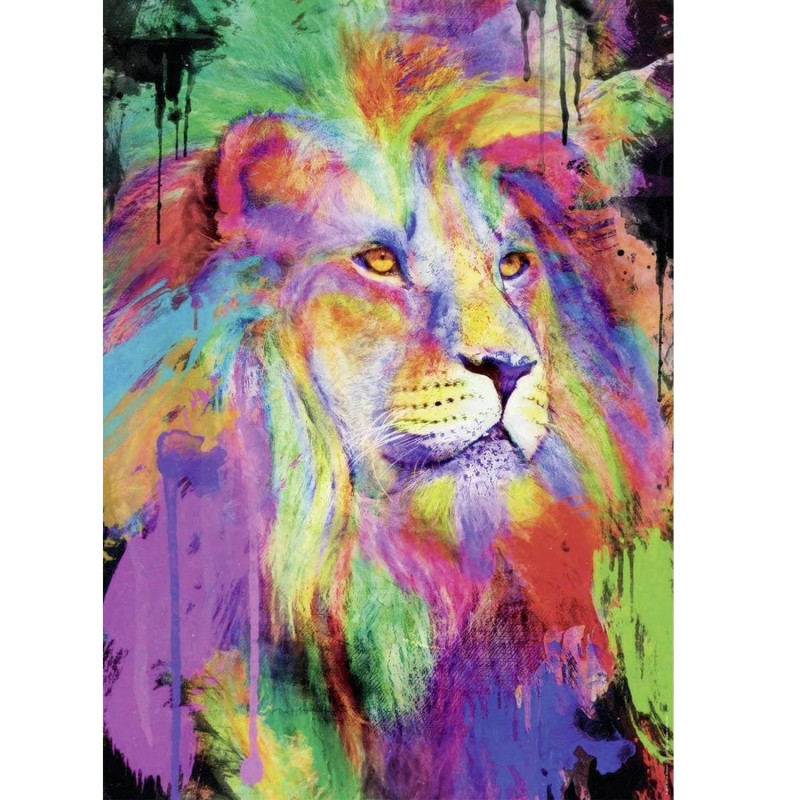 Puzzle 1000 pièces : lion majestueux - NATHAN