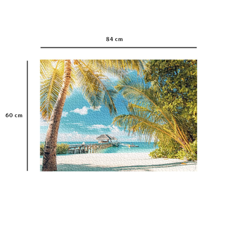 Puzzle 1500 pièces : plage paradisiaque - NATHAN