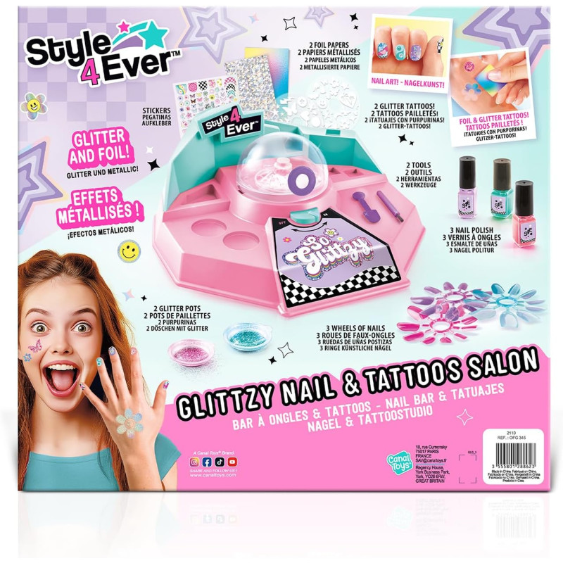 Glittzy bar à ongles et tatoo - CANAL TOYS