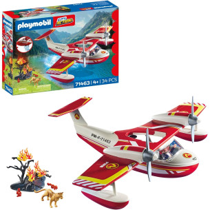 Hydravion avec pompier - PLAYMOBIL