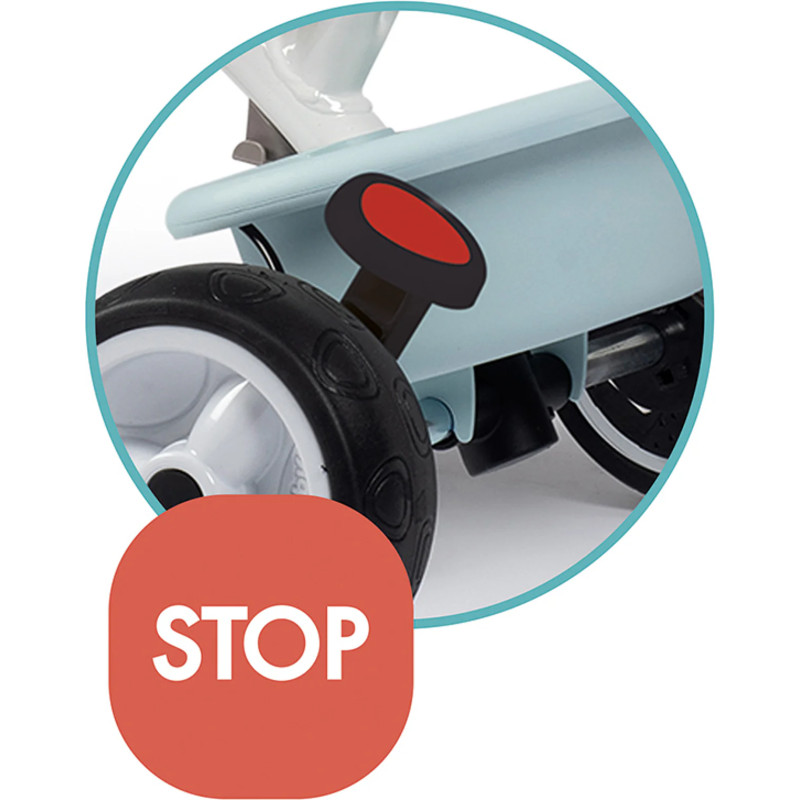 Tricycle baby balade plus bleu - SMOBY