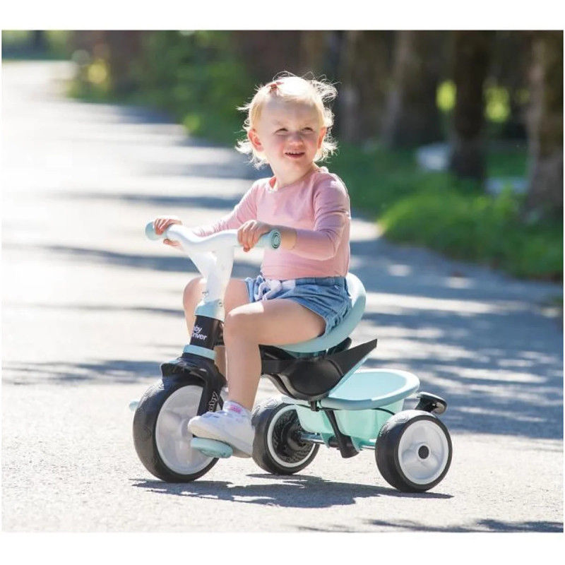 Tricycle baby driver plus bleu - SMOBY