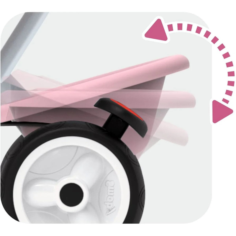 Tricycle baby balade plus rose - SMOBY