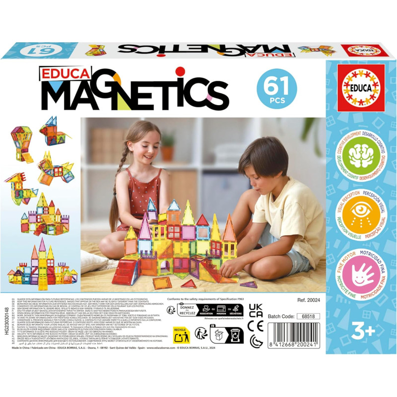 Magnetics 61 pièces - EDUCA