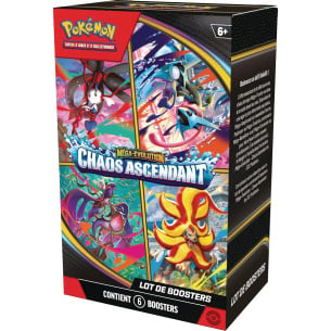6 Boosters Mega évolution - Chaos Ascendant ME04 - POKEMON