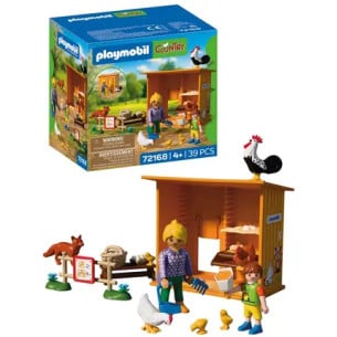 Récolte d'oeufs au poulailler - PLAYMOBIL