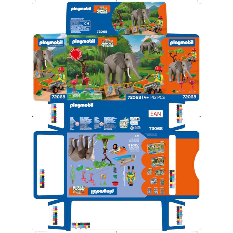 Eléphants + soigneur animalier - PLAYMOBIL