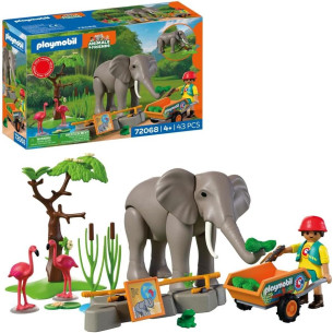 Eléphants + soigneur animalier - PLAYMOBIL