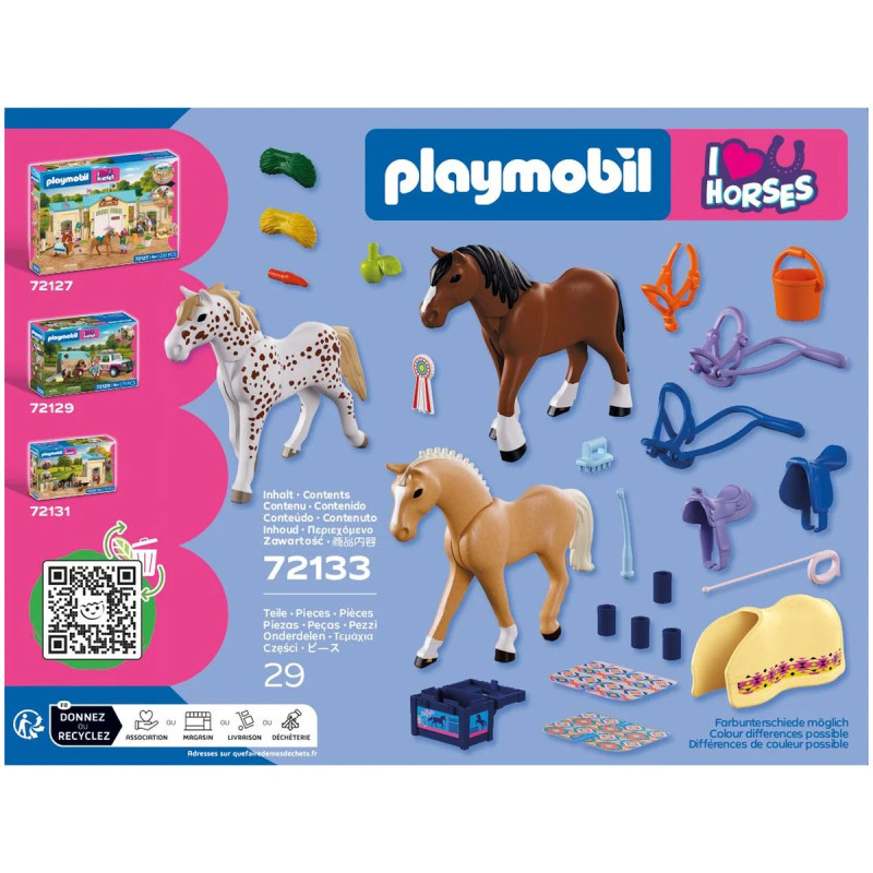 Collection de trois chevaux - PLAYMOBIL