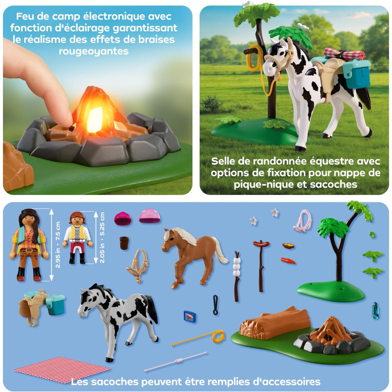 Balade a cheval et feu de camp - PLAYMOBIL