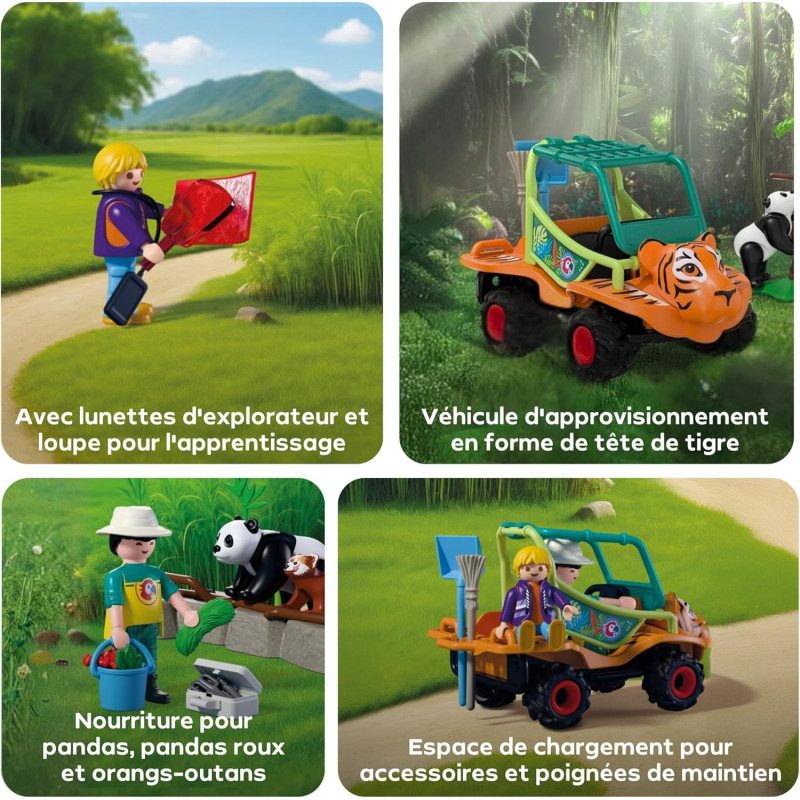 Zoo gardien de zoo et vehicule - PLAYMOBIL