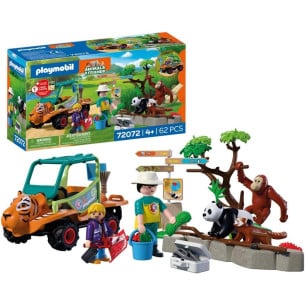 Zoo gardien de zoo et vehicule - PLAYMOBIL
