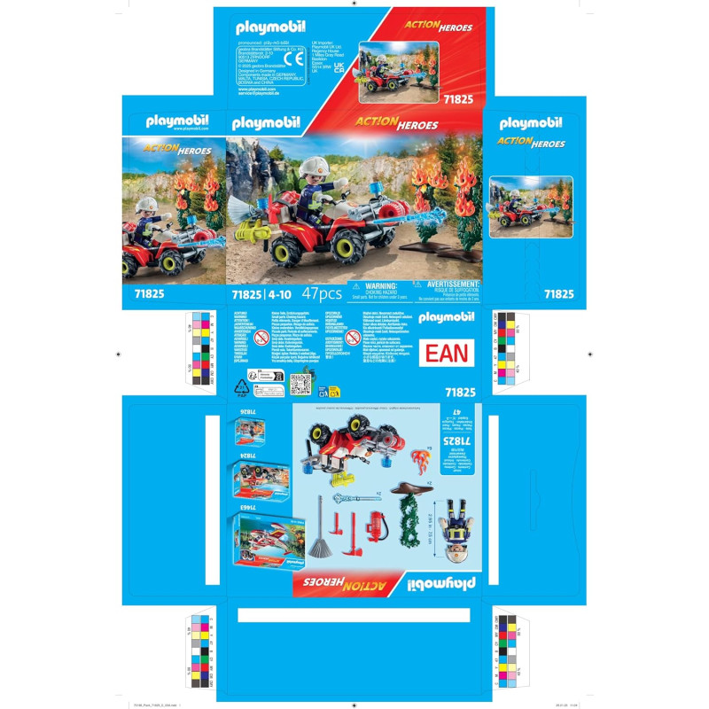 Pompier quad et arbustes - PLAYMOBIL