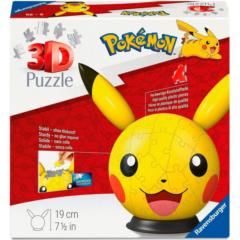 Puzzle 3D 72 pièces Pikachu - RAVENSBURGER