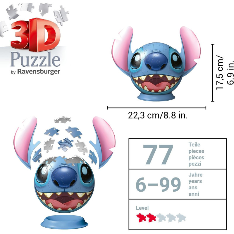 Puzzle 3D 72 pièces Stitch - RAVENSBURGER