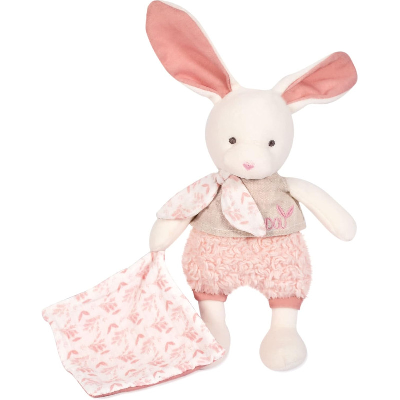 Lapin avec Doudou rose - DOUDOU ET COMPAGNIE