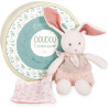 Lapin avec Doudou rose - DOUDOU ET COMPAGNIE