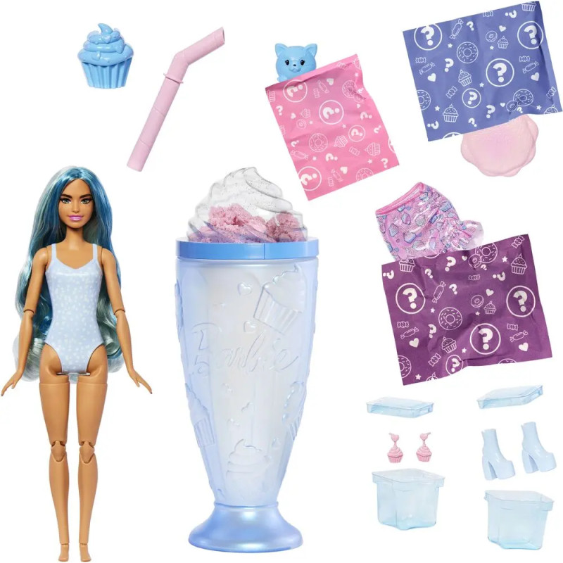 Barbie pop reveal poupée gourmandise bleue - MATTEL