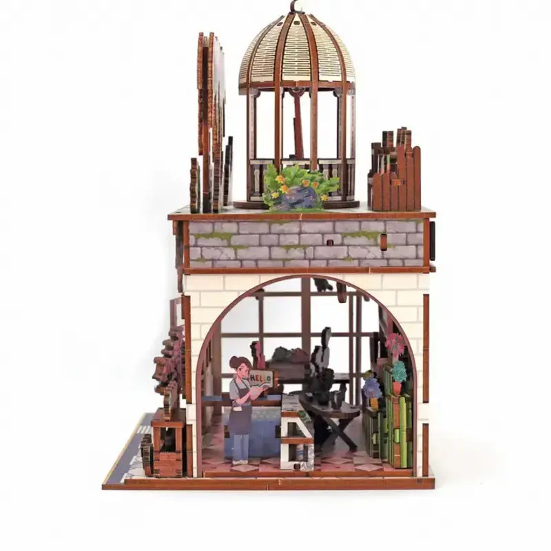 Maquette en bois Flower shop - GRAINE CREATIVE