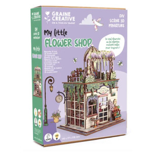 Maquette en bois Flower shop - GRAINE CREATIVE