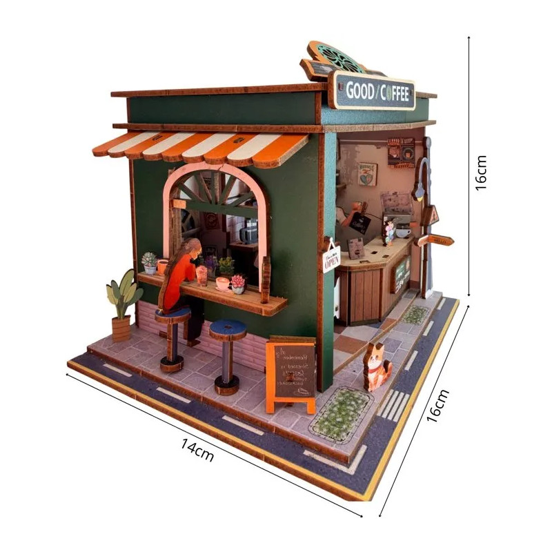 Maquette en bois Vitrine coffee shop - GRAINE CREATIVE