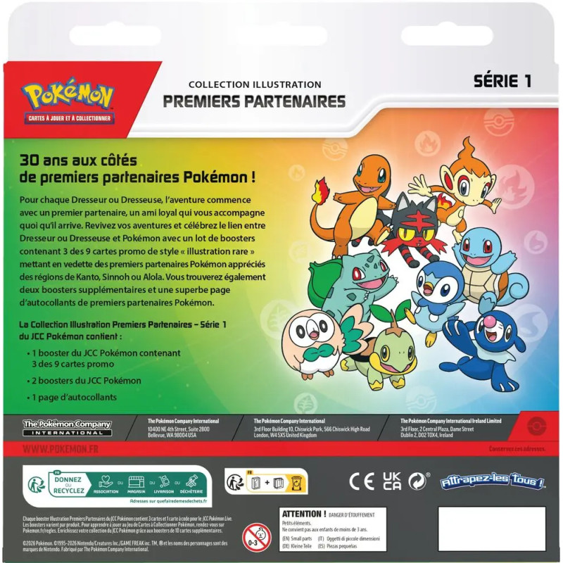 Coffret collection illustration Premier Partenaires Série 1 - POKEMON