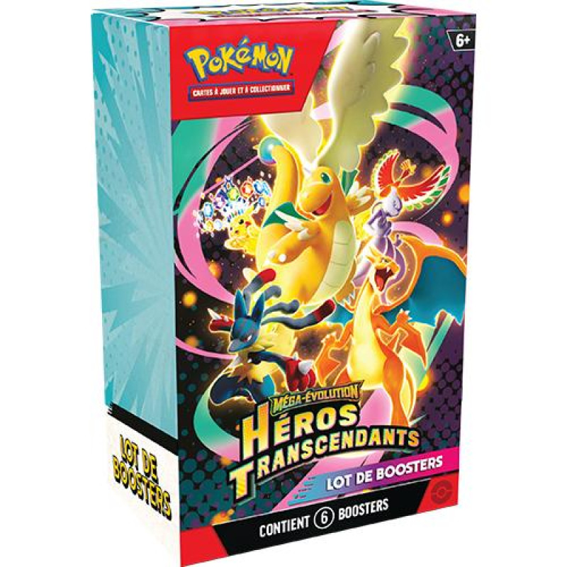 Coffret bundle 6 boosters Mega Evolution Héros transcendants - POKEMON